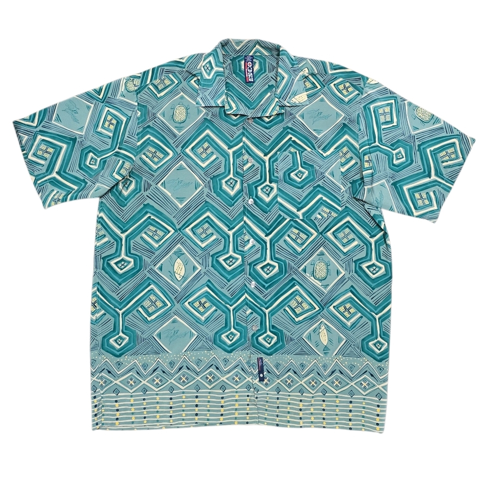 Vtg Y2K Willie Esco Cabana All Over Print Shirt 2XL Hip Hop Streetwear